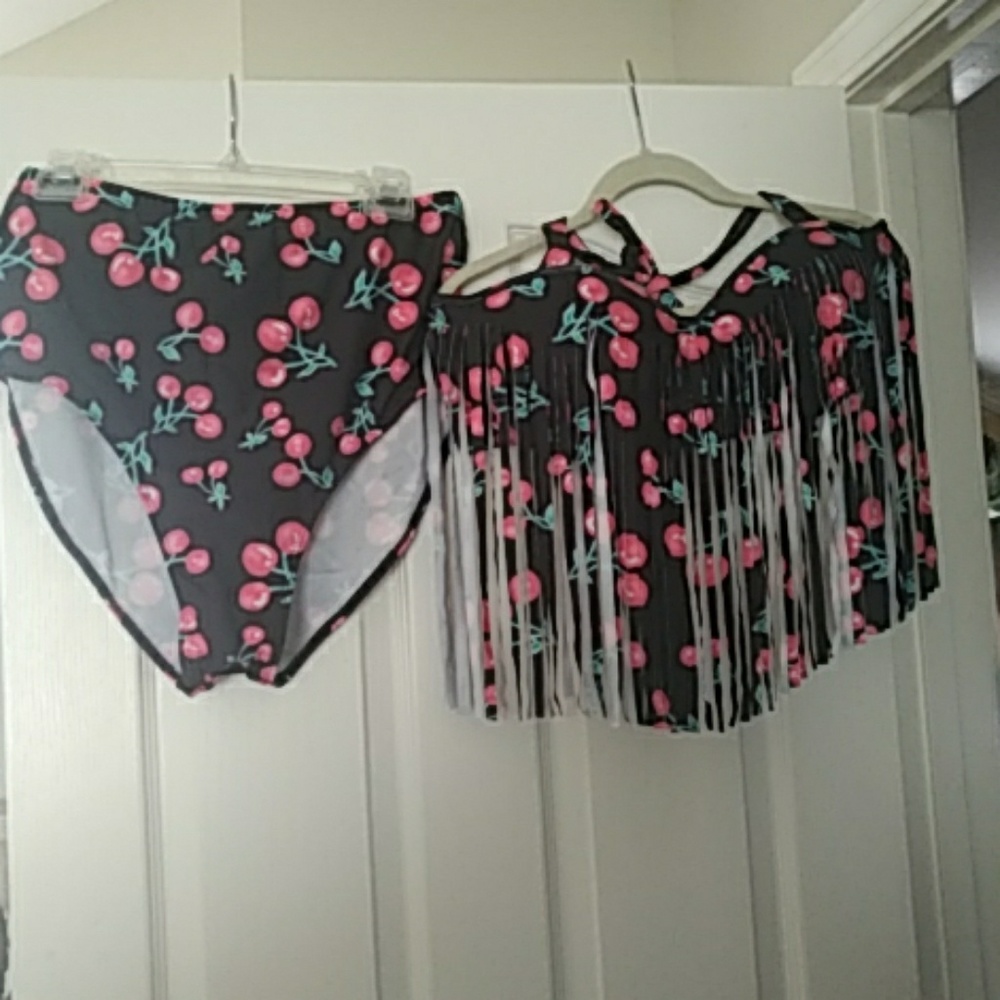 2 piece swimsuit with fringe (offers welcomed)